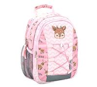 Belmil Kinderrucksack Mädchen für 1-3 Jährige - Super Leichte 260 g/Kindergarten/Krippenrucksack Kindergartentasche Kindertasche/Reh, Deer/Pink Rosa (305-9 Woodland Deer)