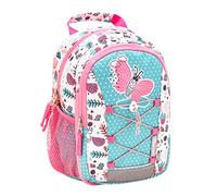 Belmil Kinderrucksack Mädchen für 1-3 Jährige - Super Leichte 290 g/Kindergarten/Krippenrucksack Kindergartentasche Kindertasche/Schmetterling/Pink Rosa Türkis (305-9 Little Butterfly)