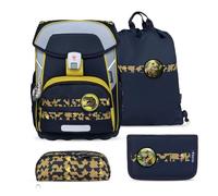 Belmil Maxi Plus mit Patches Schulranzen Set 7 - teilig mit Regenponcho (405-87/P/S/RP) (Explorer)