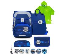 Belmil Maxi Plus mit Patches Schulranzen Set 7 - teilig mit Regenponcho (405-87/P/S/RP) (Pixel Storm)