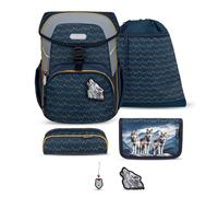 Belmil Maxi Schulranzen Set 5-teilig mit Brustgurt (405-83/AG/S) (Wolves)