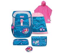 Belmil Maxi Schulranzen Set 5 - teilig mit Regenponcho (405-83/AG/S/RP) (Mermaid)