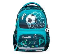 Belmil Midi Pack ergonomischer Schulrucksack für Kinder mit ergonomisch geformter Rücken, Brustgurt (338-36) (Football Goal)