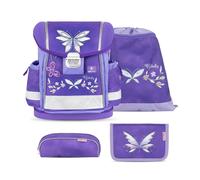 Belmil Mini-Fit ergonomisches Schulranzen-Set 4-teilig Schmetterling