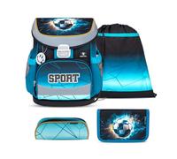 Belmil Mini-Fit Schulranzen Set 4 -teilig (405-33/AG/S) (Fire Footbal)