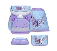 Belmil Schulranzen-Set Mini-Fit – ergonomisches, 4-teilig – Schmetterling