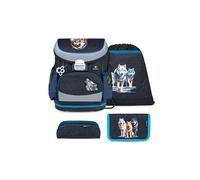 Belmil Mini-Fit Schulranzen-Set 4-teilig Wolves Pack mit Brustgurt Wolves Pack Schulranzen Set