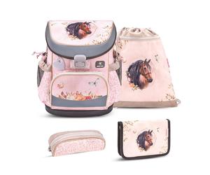 Belmil Mini-Fit Schulranzen-Set 4-tlg. - HORSE CHESTNUT