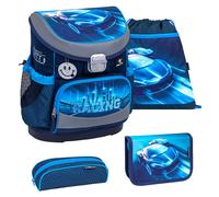 Belmil Mini-Fit Schulranzen-Set 4tlg Racing Blue Neon