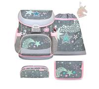 Belmil Mini-Fit Schulranzen Set 5-teilig mit extra Schlüsselanhänger (405-33AGS GRAT) (Shine Bright)