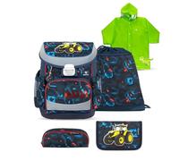 Belmil Mini-Fit Schulranzen Set 5 - teilig mit Regenponcho (405-33/AG/S/RP) (PixelTrak)