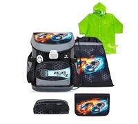 Belmil Mini-Fit Schulranzen Set 5 - teilig mit Regenponcho (405-33/AG/S/RP) (Race It)