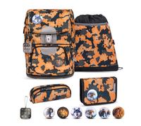 Belmil Motion ergonomisches Schulranzenset 5tlg. - Orange Camouflage Orange Camouflage Koffer24