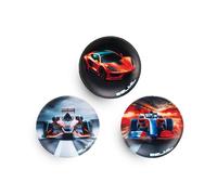 Belmil Patches mit Klettverschluss Set 3-teilig- kompatibel mit Schulranzen Comfy/Smarty (Orange Car)
