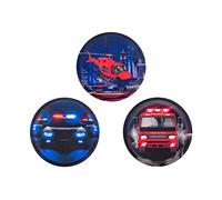 Belmil Patches mit Klettverschluss Set 3-teilig- kompatibel mit Schulranzen Comfy/Smarty (Police)