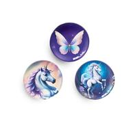 Belmil Patches mit Klettverschluss Set 3-teilig- kompatibel mit Schulranzen Comfy/Smarty (Purple Fairytale)