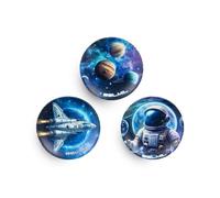 Belmil Patches mit Klettverschluss Set 3-teilig- kompatibel mit Schulranzen Comfy/Smarty (Space Magic)