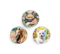 Belmil Patches mit Klettverschluss Set 3-teilig- kompatibel mit Schulranzen Comfy/Smarty (Spring Animals)