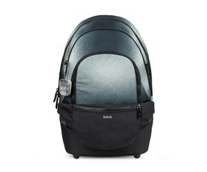 Belmil Premium Backpack & Fanny Pack Ruck sack 2-tlg - Black Grey Black Grey [ Koffer24