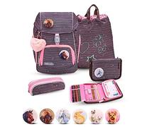 Belmil Premium Comfy Plus ergonomisches Schulranzen Set 5 - teilig, für kleine Kinder/Erstklässler - STAEDTLER, Brustgurt, Hüftgurt, Magnetverschluss (405-73/P/S) (Mint)