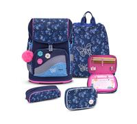 Belmil Premium Comfy Plus ergonomisches Schulranzen Set 5 - teilig, für kleine Kinder/Erstklässler - STAEDTLER, Brustgurt, Hüftgurt, Magnetverschluss (405-73/P/S) (Sapphire 2)