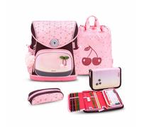 Belmil Premium Compact Plus Schulranzen-Set 4-tlg. - CHERRY BLOSSOM