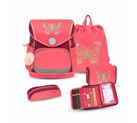 Belmil Premium Compact Plus Schulranzen-Set 4-tlg. - CORAL