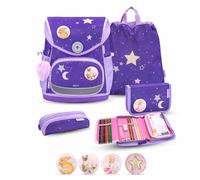 Belmil Premium Compact Plus Schulranzen-Set 5-tlg. - DAHLIA