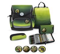 Belmil Premium Compact Plus Schulranzenset 5-teilig - Black Green Black Green Koffer24