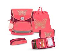 Belmil Premium Compact Plus Schulranzenset 5-teilig - Coral Coral Koffer24