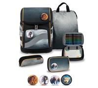 Belmil Premium Smarty Plus Schulranzen-Set 4-tlg. - BLACK GREY