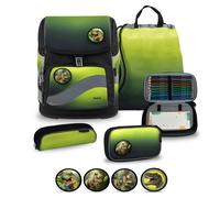 Belmil Premium Smarty Plus Schulranzenset 5-teilig - "Black Green" Black Green Koffer24