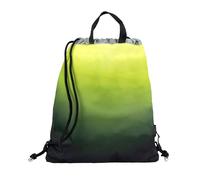 Belmil Premium Turnbeutel Sportbeutel Schuhbeutel Sportsack (Black Green 2)