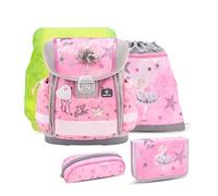 Belmil Schulranzen Set 403-13/AG/S/R 5 - teilig ergonomischer Schulranzen Set mit Regenschutz 1. klasse 2. klasse 3. klasse - Super Leicht 930-990 g/Grundschule (Ballet Light Pink 2)