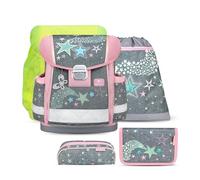 Belmil Schulranzen Set 403-13/AG/S/R 5 - teilig ergonomischer Schulranzen Set mit Regenschutz 1. klasse 2. klasse 3. klasse - Super Leicht 930-990 g/Grundschule (Shine Bright)