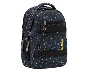 Belmil Schulrucksack Wave Infinity Black And Yellow Dots