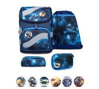 Belmil Smarty ergonomisches Schulranzen Set 5-teilig "Stars" mit Brustgurt, Hüftgu