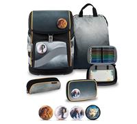 Belmil Smarty Plus Premium Schulranzen Set 405-51/P/S (Black Grey 2)