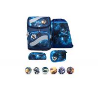 Belmil Smarty ergonomisches Schulranzen Set 5-teilig "Stars" mit Brustgurt, Hüftgu