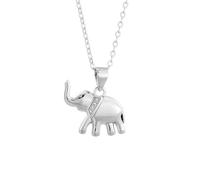 Belons Damen Kette Elefant 925 Sterling Silber Zirkonia Elefant Anhänger Halskette Kette mit Anhänger Mädchen Kette