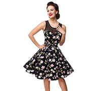 Belsira Retro Vintage Kleid mit Netzeinsatz M