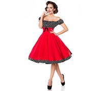 Belsira Schulterfreies Swing-Kleid - rot/schwarz/Weiss, Gr??e:L