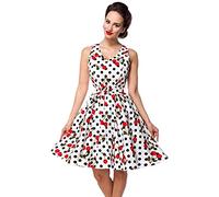 Belsira Swing-Kirschenkleid Frauen Mittellanges Kleid schwarz/wei? 3XL