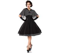 Belsira Swing-Kleid mit Cape Mittellanges Kleid schwarz M