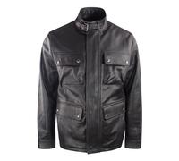 Belstaff dunkelbraune Grant-Lederjacke M