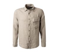 BELSTAFF Hemd Herren Regular Fit Langarm Leinen grau, S