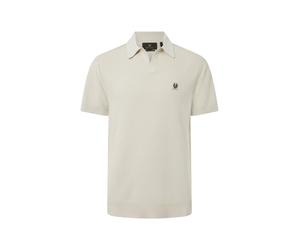 Belstaff Herren Strick-Poloshirt, offwhite, Gr. XL