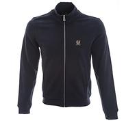 Belstaff Herren-Sweatshirt mit Reißverschluss aus Baumwolle und Loopback-Jersey, marineblau, L