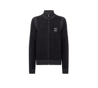 Belstaff Herren Strickjacke aus Merinowolle SEASONAL WATCH FULL ZIP, anthrazit, Gr. L
