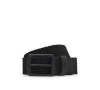 BOSS Webgürtel mit Lederbesätzen und Logo-Detail - Style Vern-WnE-Go_Sz35, 50558757 Schwarz 110